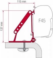 Fiamma F45 Awning Adapter Kit - Kit Roof Adapter